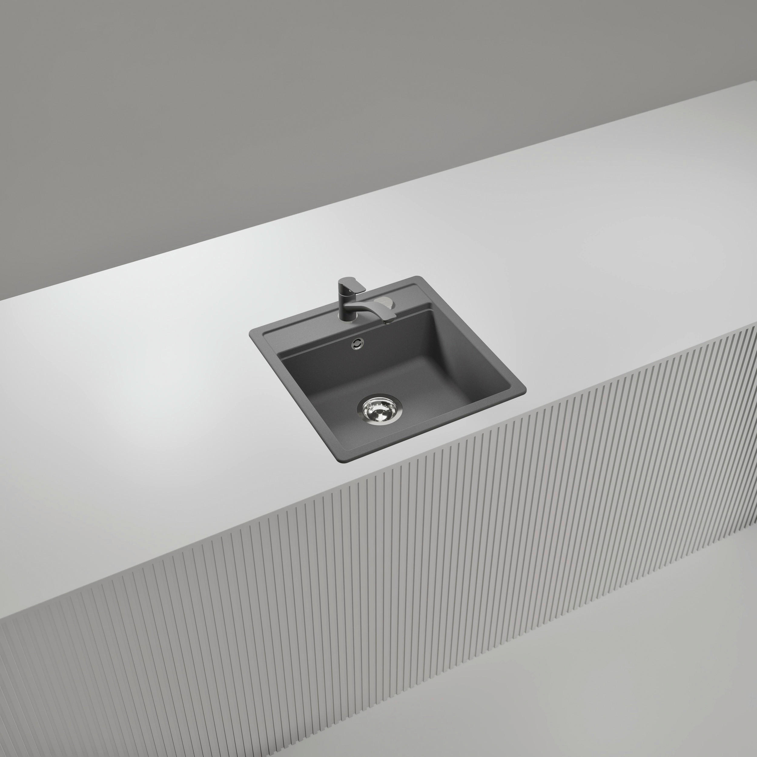 SPÜLE NEMN100SAGCR  - Graphitfarben, Basics, Stein (49/29/51cm) - Schock