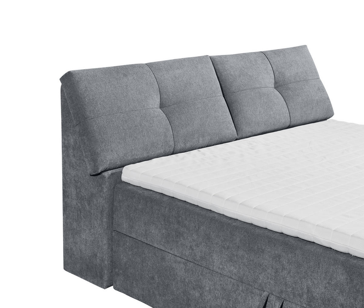 BOXBETT 160/200 cm  in Anthrazit  - Anthrazit/Schwarz, MODERN, Kunststoff/Textil (160/200cm) - MID.YOU