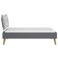 BETT 90/200 cm  in Grau  - Wildeiche/Grau, Design, Holz/Holzwerkstoff (90/200cm) - Carryhome
