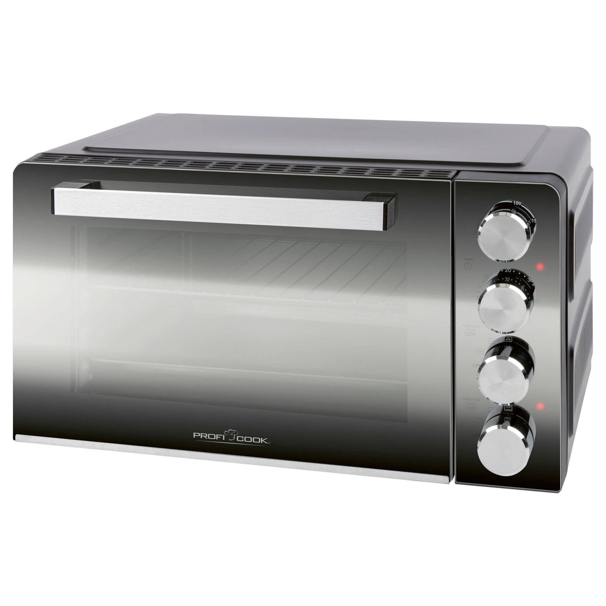 MINIBACKOFEN  - Schwarz, Basics, Glas/Metall (52,4/29,7/41,7cm) - Bomann