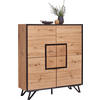 HIGHBOARD  in 116/131/40 cm  - Eichefarben/Schwarz, Holzwerkstoff/Metall (116/131/40cm) - Xora