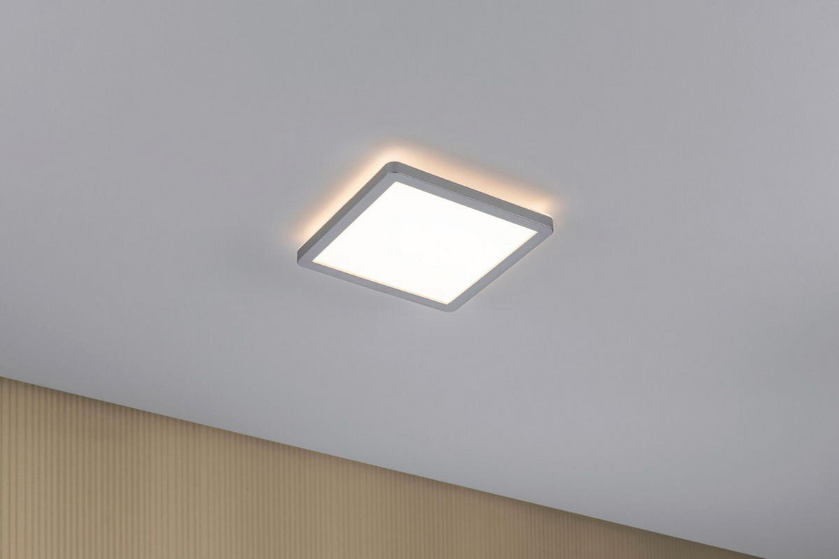 LED-PANEEL 19/19/2,8 cm   - Chromfarben, Basics, Kunststoff (19/19/2,8cm) - Paulmann
