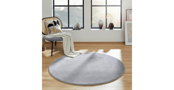 WEBTEPPICH 120 cm Tonga Silberfarben - Silberfarben, KONVENTIONELL, Naturmaterialien/Textil (120cm) - Novel