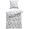 BETTWÄSCHE PALERMO Makosatin 135/200 cm  - Anthrazit/Grau, Design, Textil (135/200cm) - Janine
