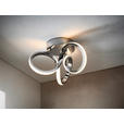 LED-DECKENLEUCHTE 34,5/19 cm   - Chromfarben, Design, Kunststoff/Metall (34,5/19cm) - Novel