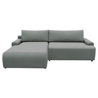 ECKSCHLAFSOFA in Struktur Grau  - Schwarz/Grau, Modern, Kunststoff/Textil (167/253cm) - Trendmanufaktur