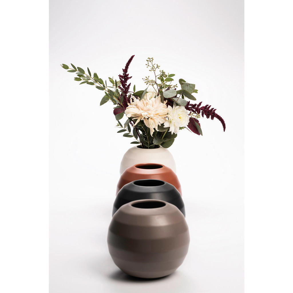 Thumbnail - Markslöjd Vase, Dunkelgrau, Keramik, rund, 14 cm, handgemacht, Dekoration, Vasen, Keramikvasen