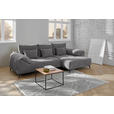 ECKSOFA Dunkelgrau Cord  - Dunkelgrau/Schwarz, KONVENTIONELL, Textil/Metall (311/176cm) - Carryhome
