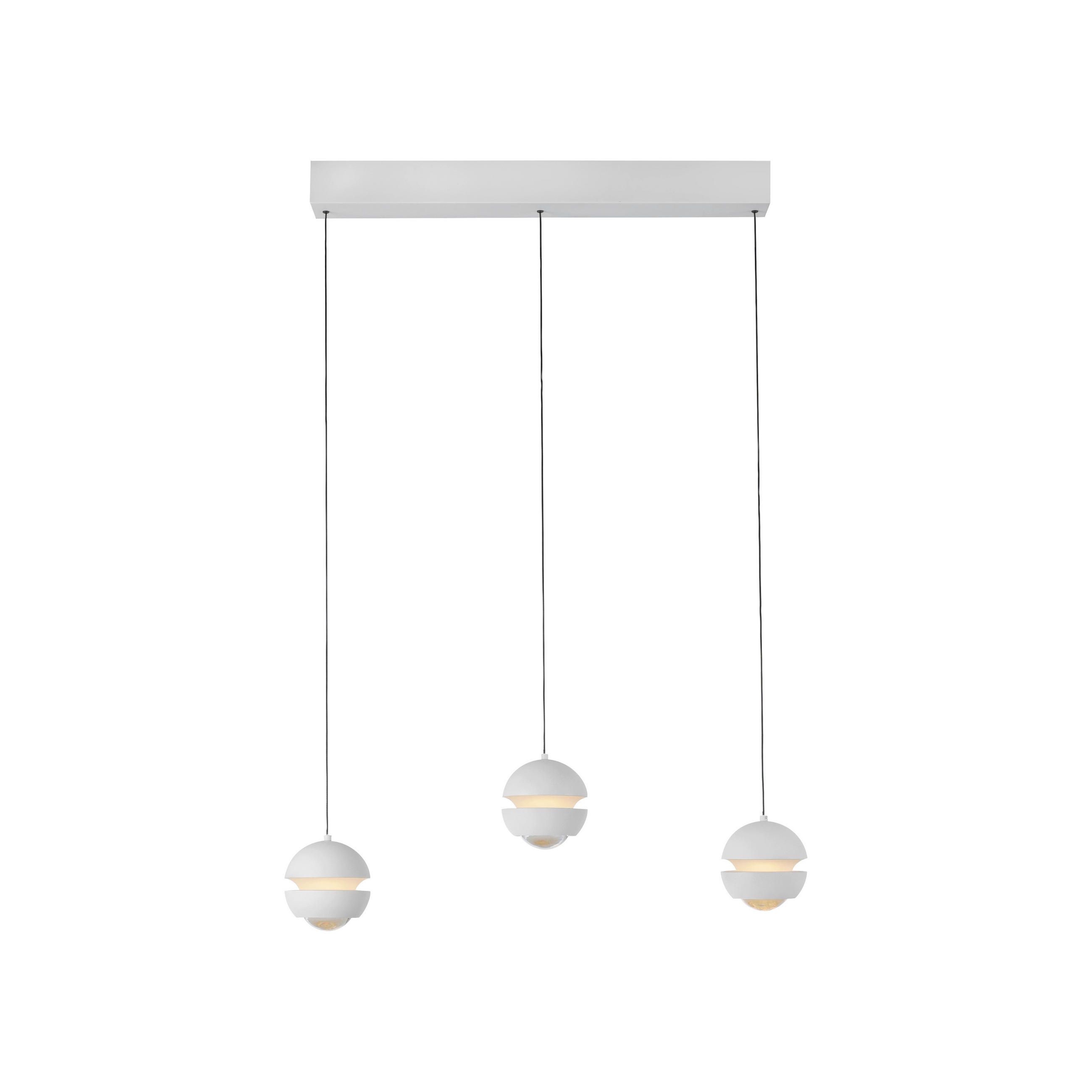 LED-PENDELLEUCHTE 60/10/220 cm  - Weiß, Design, Kunststoff/Metall (60/10/220cm) - Schöner Wohnen