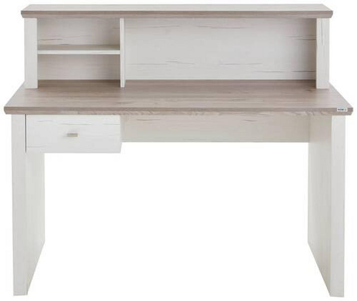 ÍRÓSZEKRÉNY 138/110/65 cm  - nikkel/fehér, Design, faalapú anyag/fém (138/110/65cm) - Hom`in
