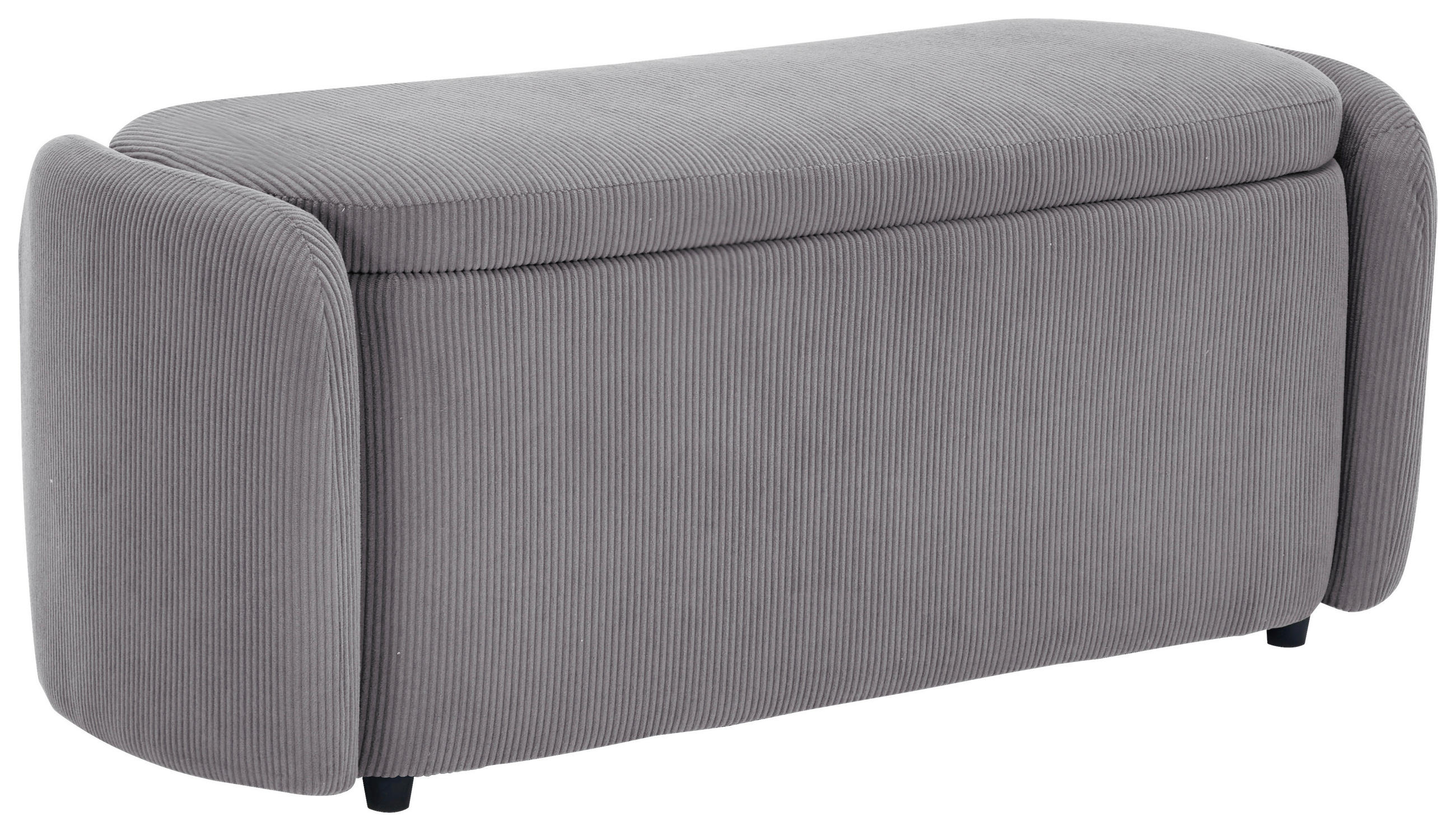 HOCKERBANK in Textil Hellgrau  - Hellgrau/Schwarz, Design, Kunststoff/Textil (114/47/42cm) - P & B