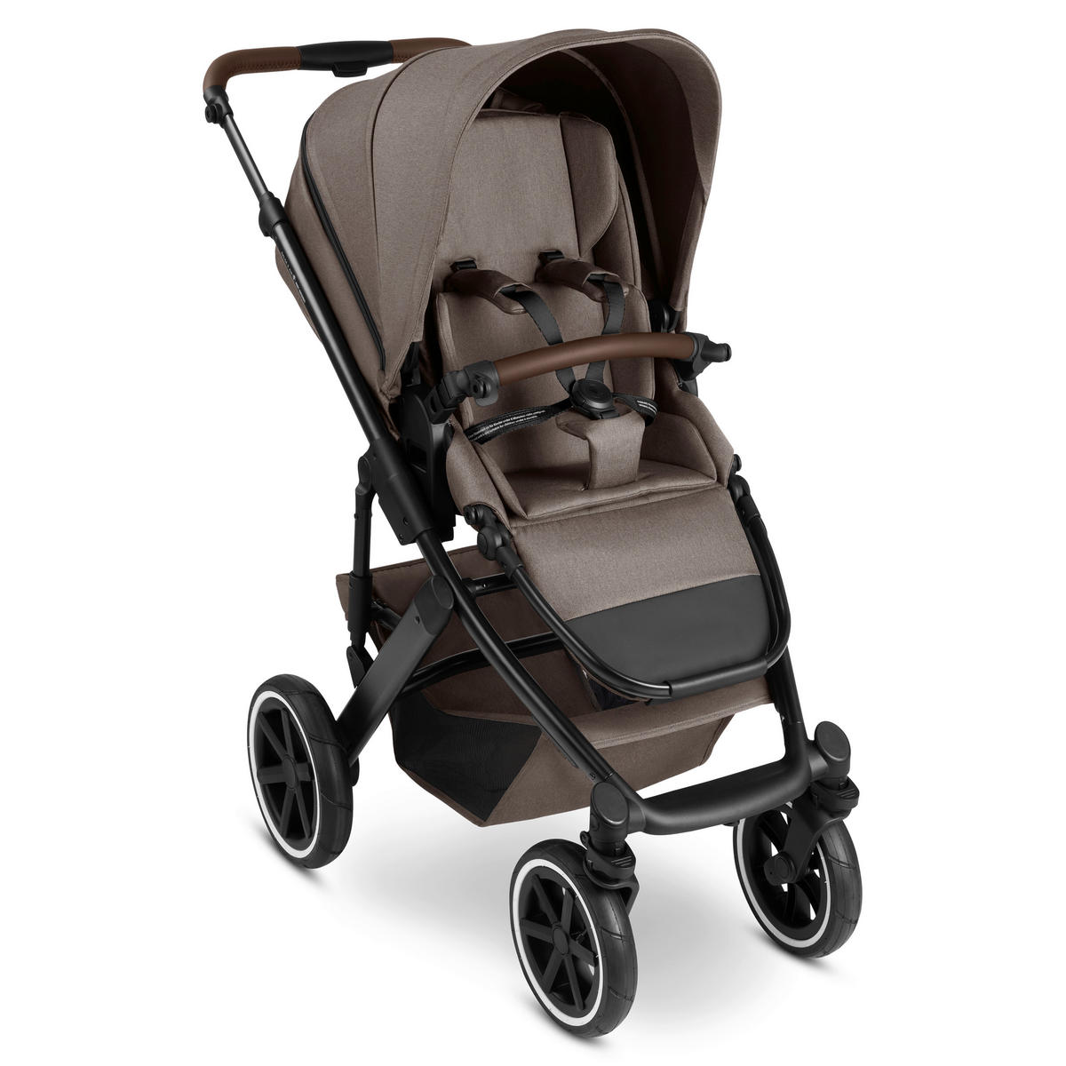 KINDERWAGENSET Salsa 5 Air 3in1 Set Calla  - Schwarz/Braun, Basics, Textil/Metall (63/118/95.5cm) - ABC Design