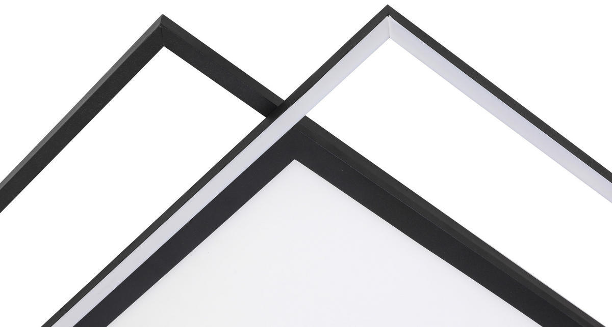 LED-PANEEL 80,8/52,8/6 cm  - Schwarz, Trend, Kunststoff/Metall (80,8/52,8/6cm) - Novel