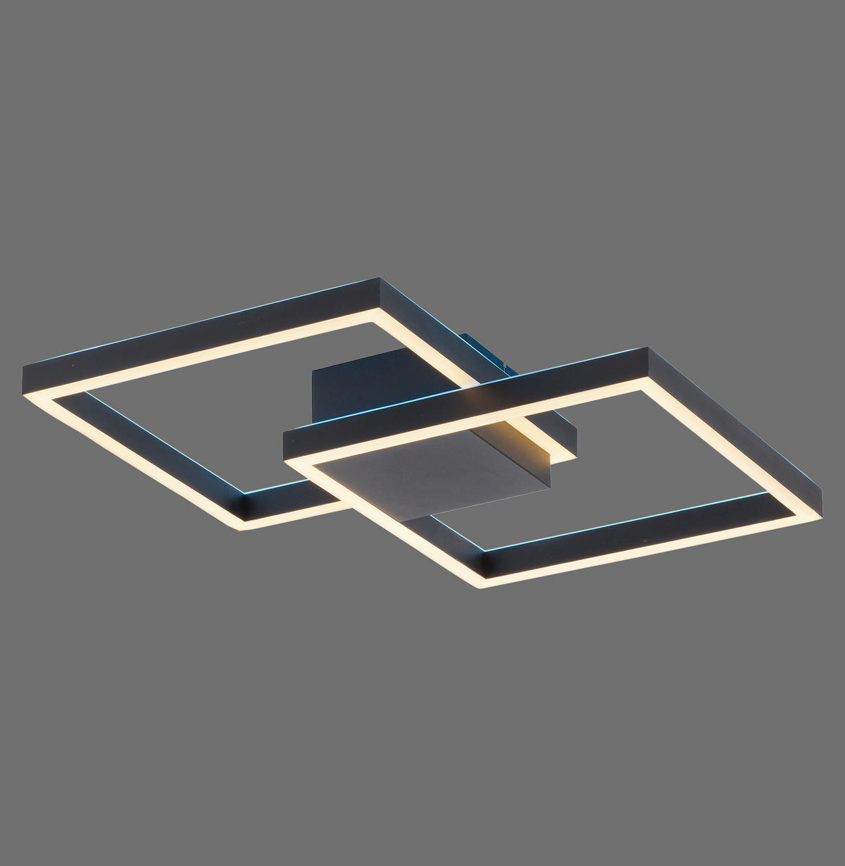 LED-DECKENLEUCHTE 52,5/52,5/9,5 cm    - Schwarz, Design, Kunststoff/Metall (52,5/52,5/9,5cm) - Paul Neuhaus