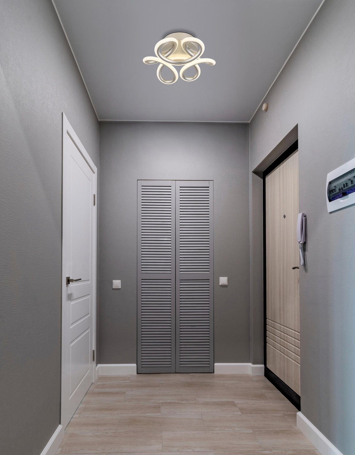 LED-DECKENLEUCHTE MELISAND 26/10 cm  - Silberfarben/Weiß, Basics, Kunststoff/Metall (26/10cm) - Globo