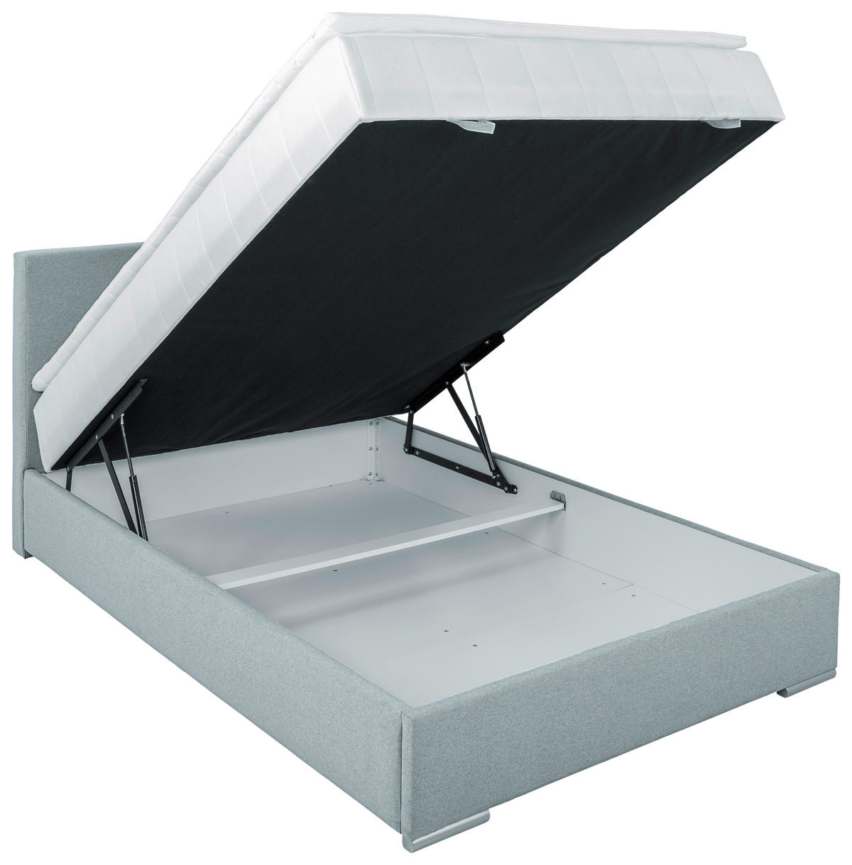 BOXBETT 90/200 cm  in Hellblau  - Chromfarben/Hellblau, Konventionell, Kunststoff/Textil (90/200cm) - Carryhome