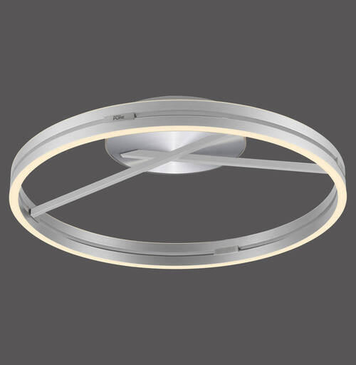 LED-DECKENLEUCHTE 60/60/17,8 cm   - Alufarben, Design, Kunststoff/Metall (60/60/17,8cm) - Neuhaus PURE