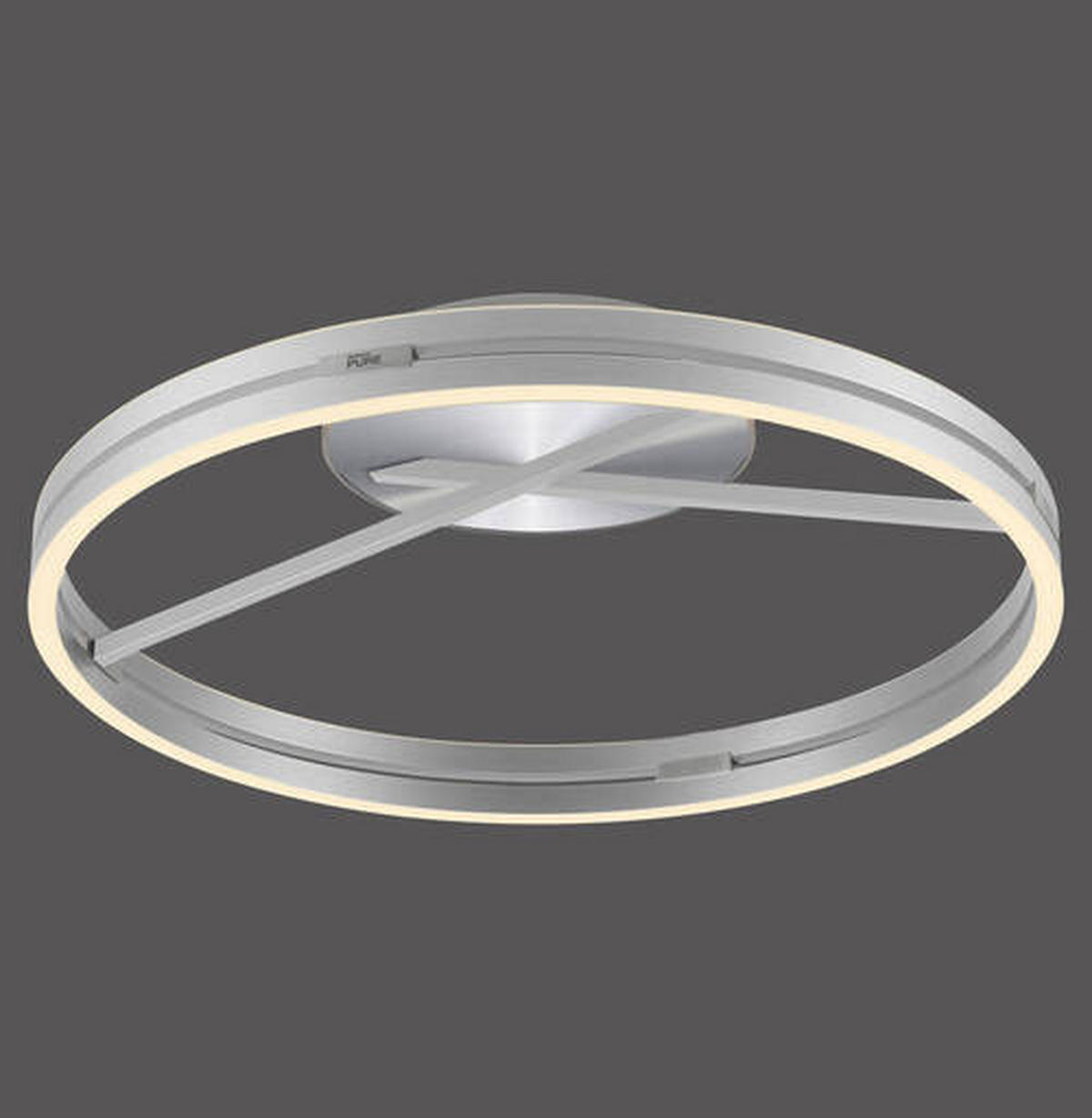 LED-DECKENLEUCHTE 60/60/17,8 cm   - Alufarben, Design, Kunststoff/Metall (60/60/17,8cm) - Neuhaus PURE
