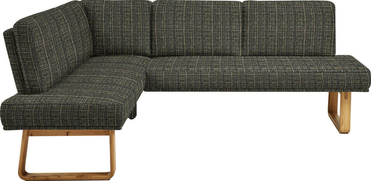 ECKBANK 174/240 cm  in Grün, Eichefarben  - Eichefarben/Grün, Design, Holz/Textil (174/240cm) - Dieter Knoll