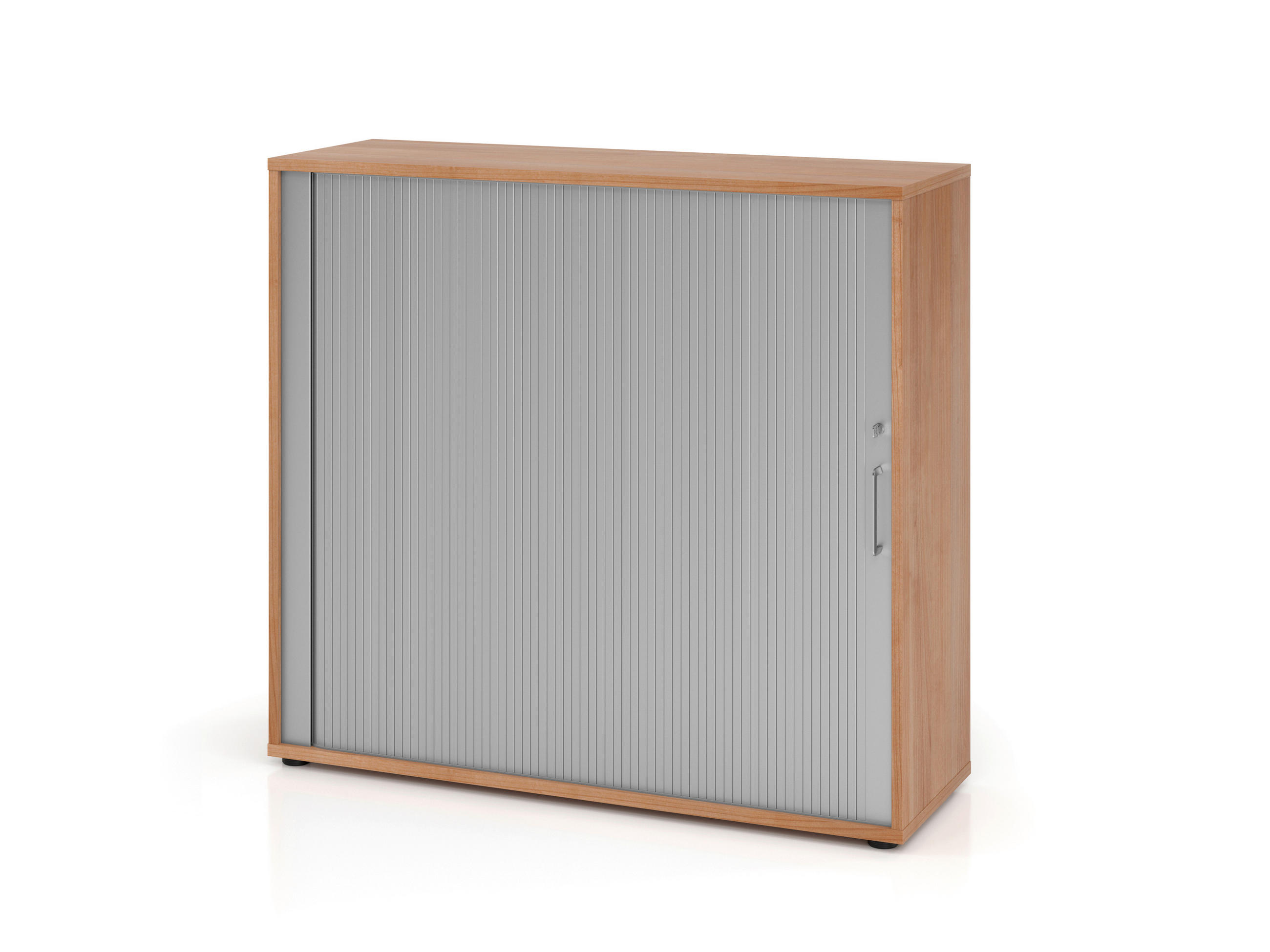 ROLLOSCHRANK Silberfarben, Nussbaumfarben  - Silberfarben/Nussbaumfarben, KONVENTIONELL, Holz/Holzwerkstoff (120/110/40cm) - Venda