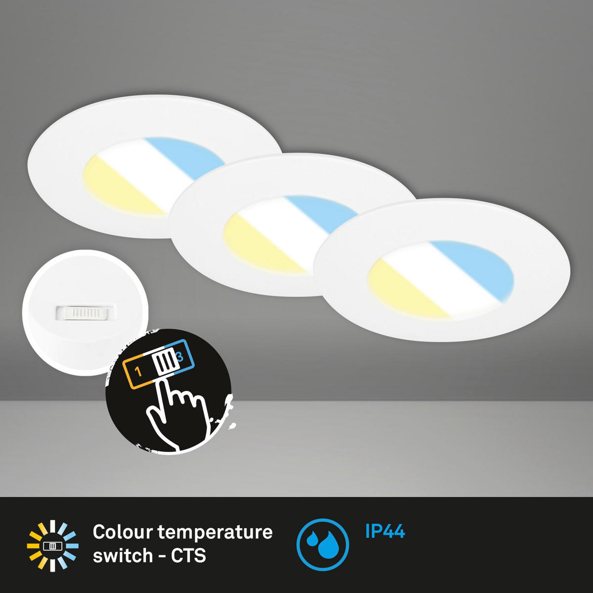 KUPAONSKA LED SVJETILJKA UGRA  - bijela, Basics, plastika (9/4cm)