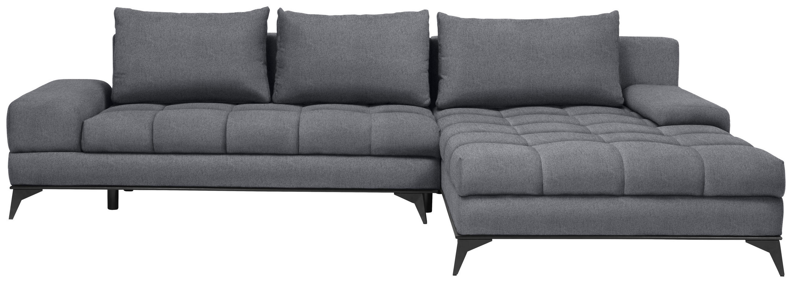 SOFFA i vävt tyg grafitfärgad  - grafitfärgad/svart, Design, metall/textil (315/212cm) - MID.YOU