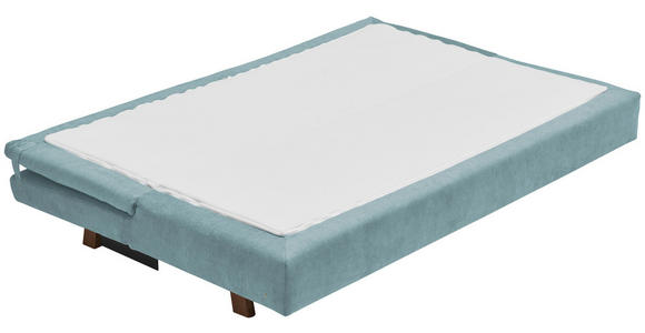 SCHLAFSOFA Flachgewebe Blau - Blau/Eichefarben, KONVENTIONELL, Holz/Textil (205/85/98cm) - Carryhome