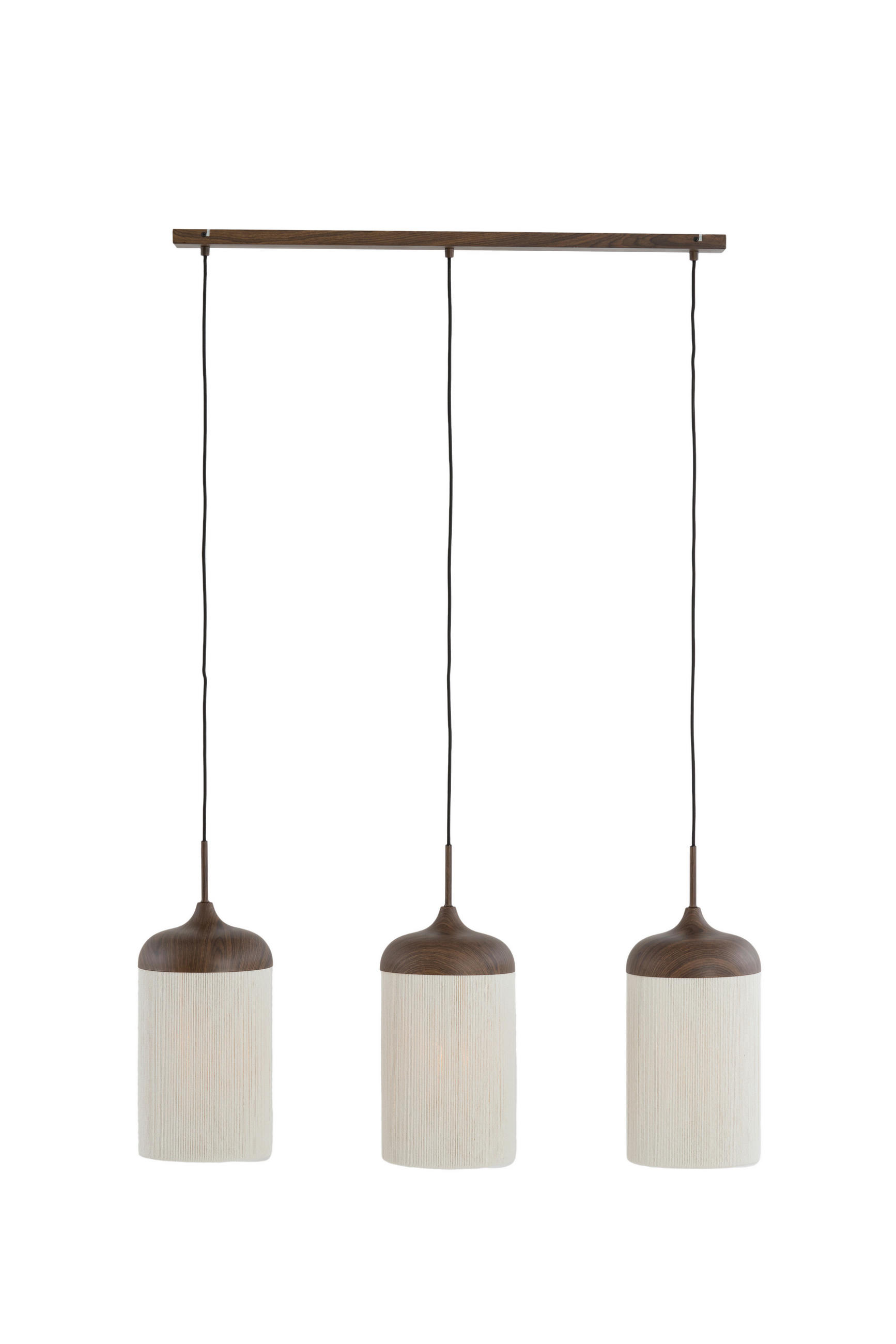 HÄNGELEUCHTE Dania 90/22/32 cm   - Braun, Design, Textil/Metall (90/22/32cm) - Light & Living