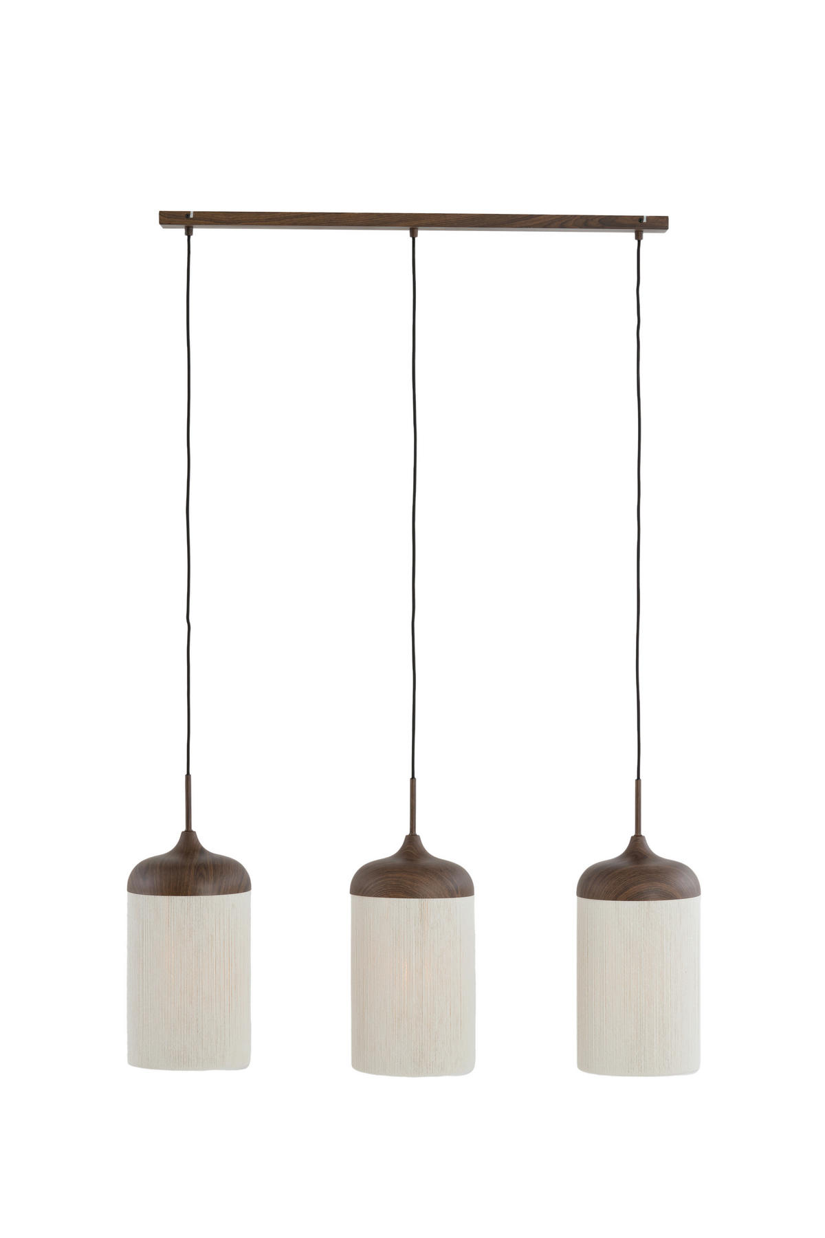 HÄNGELEUCHTE Dania 90/22/32 cm   - Braun, Design, Textil/Metall (90/22/32cm) - Light & Living