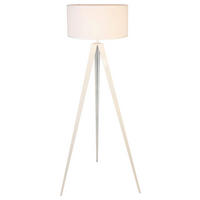 STEHLEUCHTE - Weiss, Trend, Kunststoff/Textil (45/153cm) - Novel