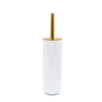 WC-BÜRSTENGARNITUR in Kunststoff  Kunststoff   - Goldfarben/Weiß, Basics, Kunststoff (9/37,3/9cm) - Sadena