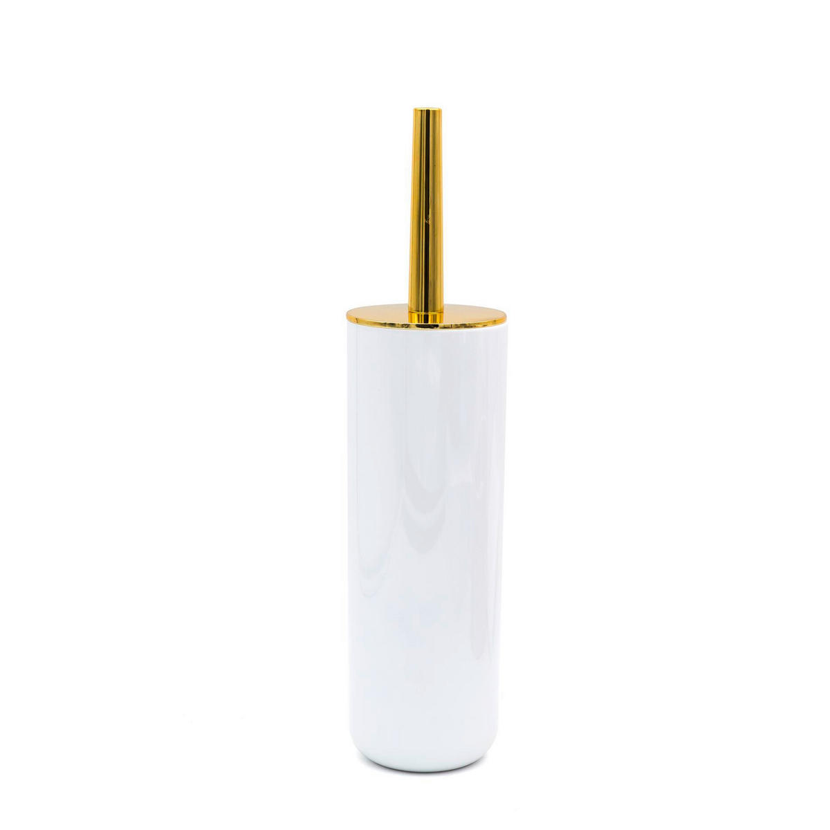 WC-BÜRSTENGARNITUR in Kunststoff  Kunststoff   - Goldfarben/Weiß, Basics, Kunststoff (9/37,3/9cm) - Sadena