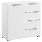 KOMMODE  in 80/81/42 cm  - Silberfarben/Alufarben, Design, Holzwerkstoff/Kunststoff (80/81/42cm) - Novel