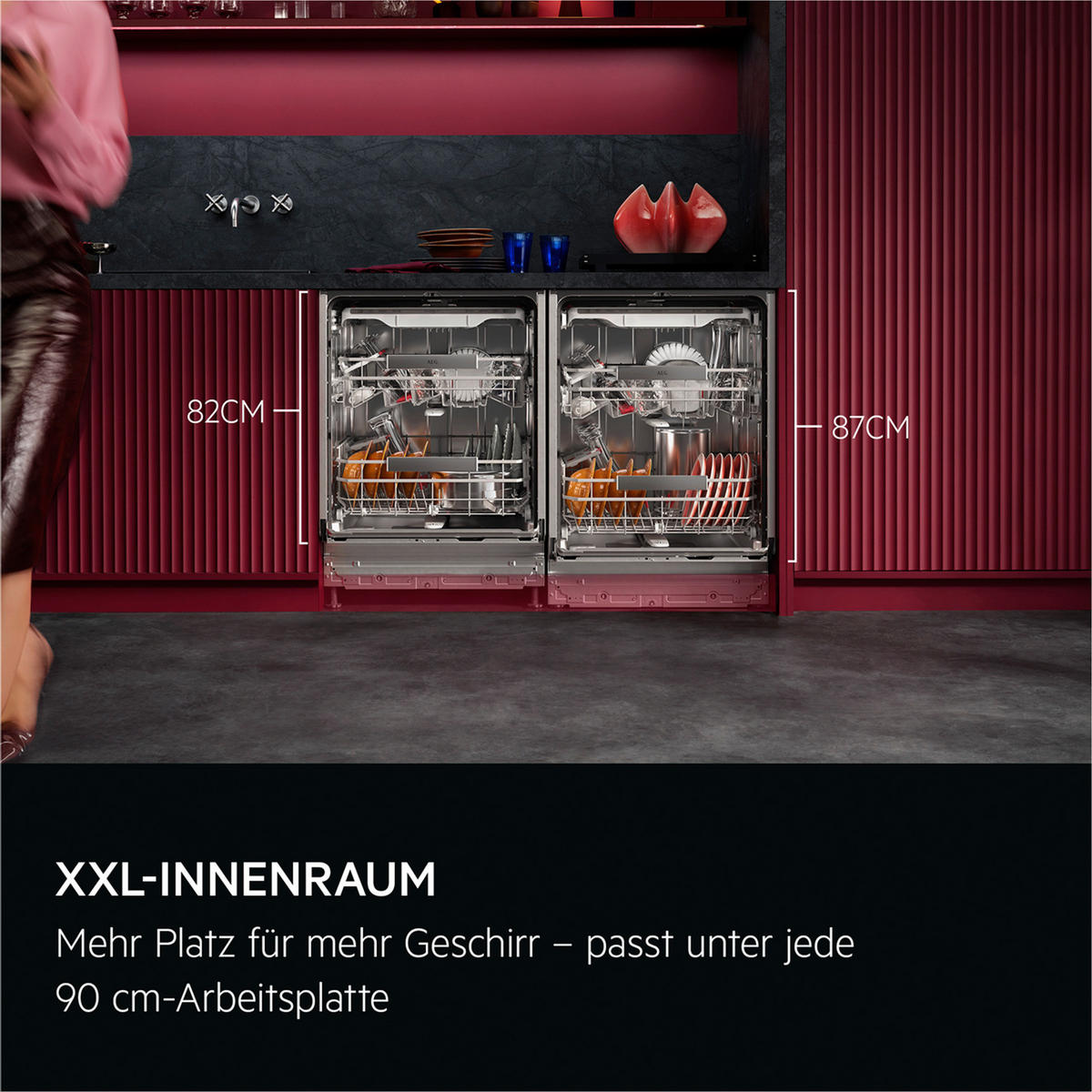 GESCHIRRSPÜLER GX990XT  - Edelstahlfarben, Basics, Metall (59,6/86,5/56cm) - AEG