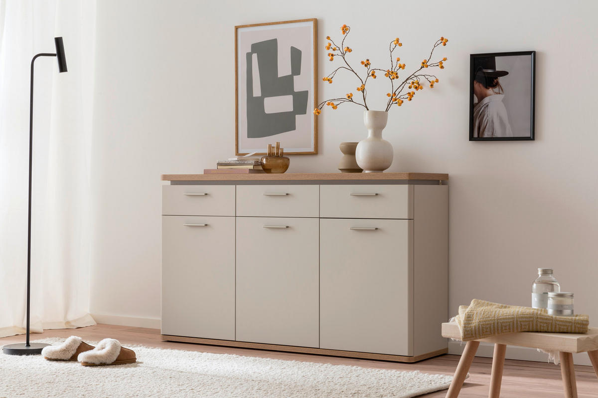 SIDEBOARD  in 150/90/41 cm  - Kaschmir/Eichefarben, Design, Holz/Holzwerkstoff (150/90/41cm) - Venda
