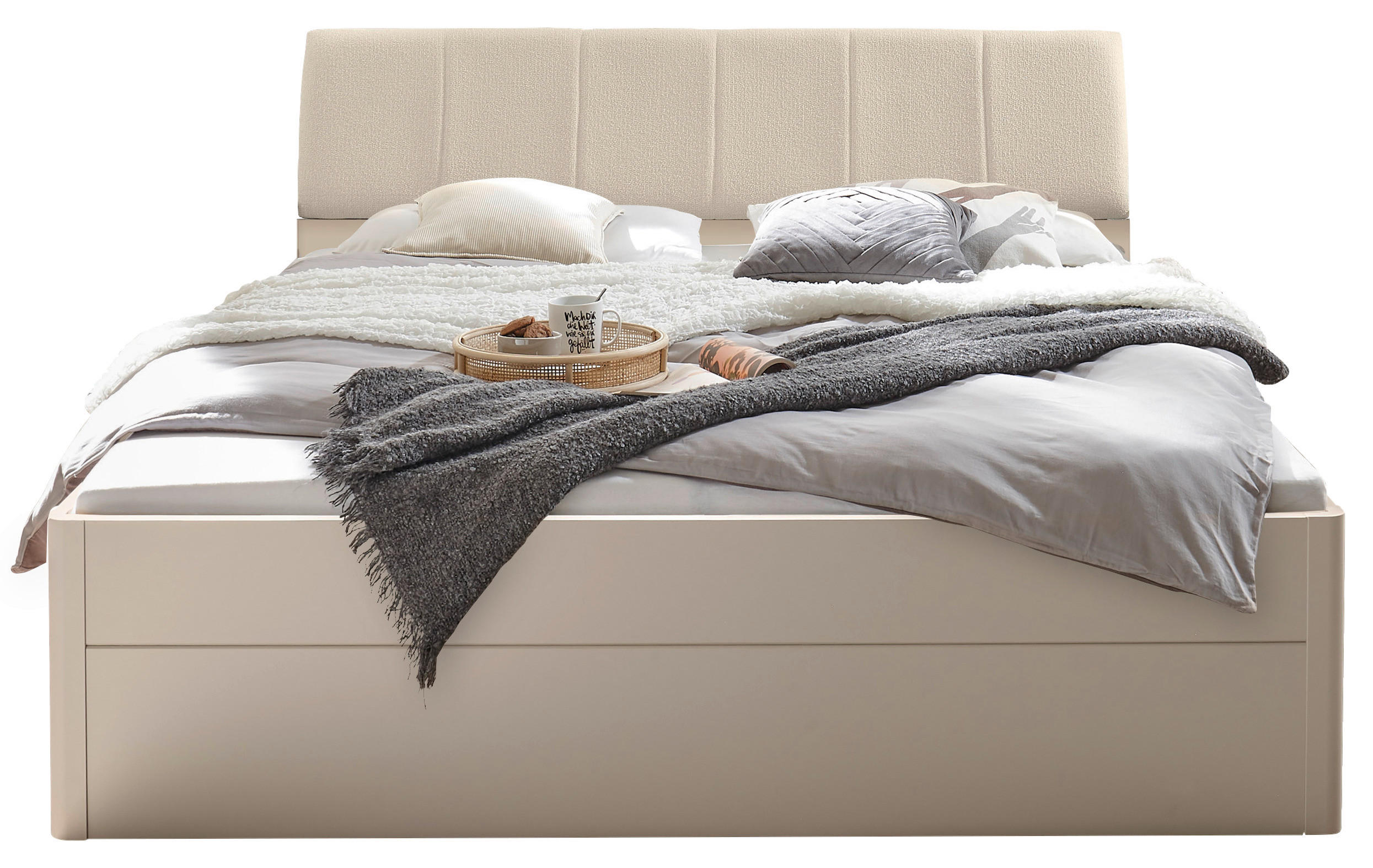 Boxxx Bett Beige, Kaschmir 180x200 cm