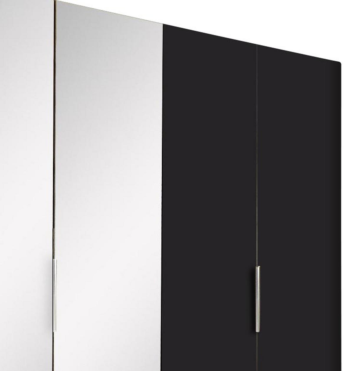 DREHTÜRENSCHRANK in Graphitfarben, Eichefarben  - Chromfarben/Eichefarben, Modern, Glas/Holzwerkstoff (300/216/58cm) - MID.YOU