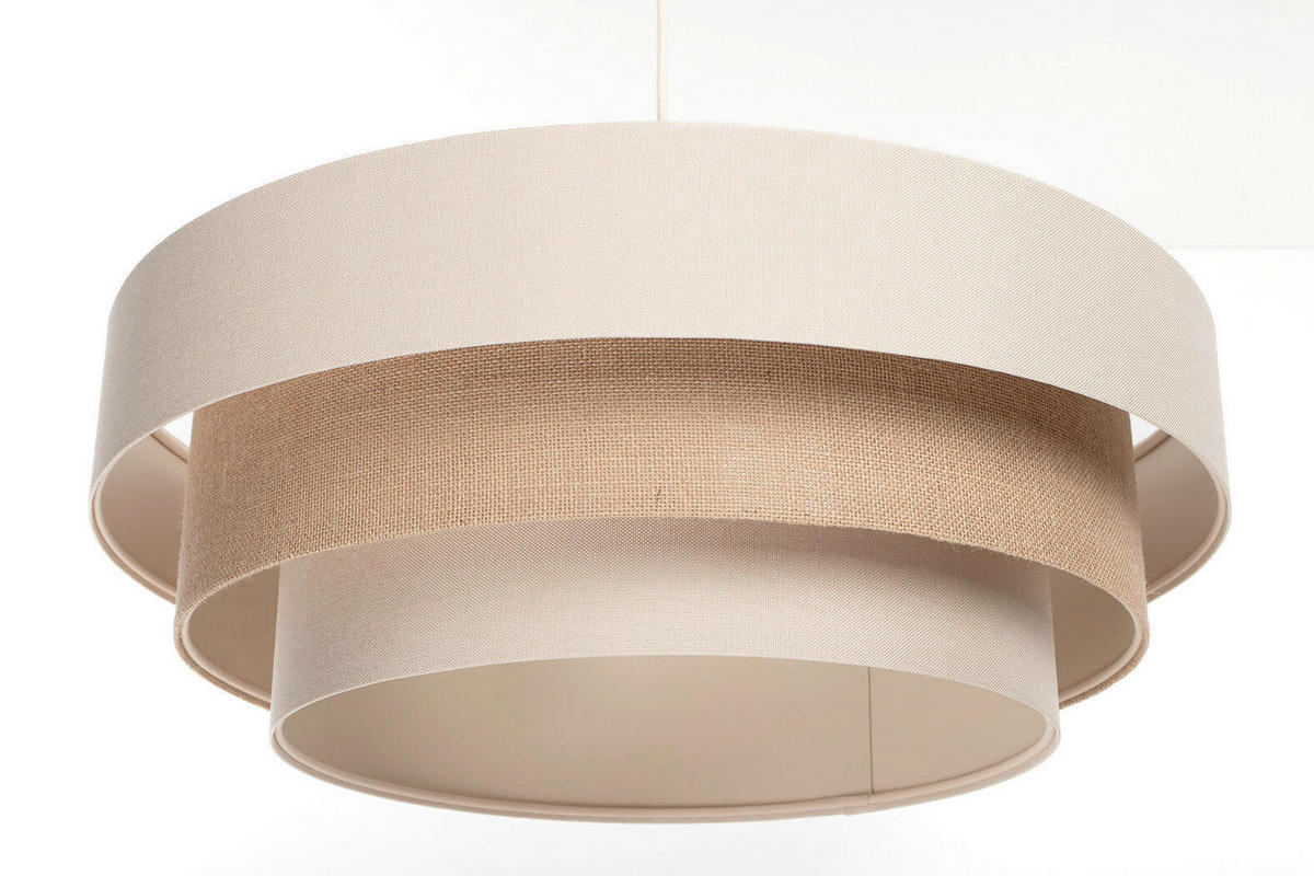 HÄNGELEUCHTE Boho 60/89 cm   - Beige/Karamell, Design, Kunststoff/Textil (60/89cm)