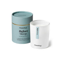 KERZE - Pastellblau/Weiß, Basics, Glas/Naturmaterialien (8.5/8.5/11.5cm) - Ambia Home