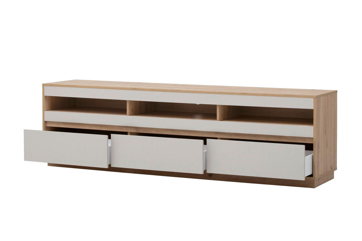 LOWBOARD  202/60/45 cm 3 Schublade(n) Typenauswahl, stehend  - Kaschmir/Eiche Artisan, Design, Holzwerkstoff (202/60/45cm) - MID.YOU
