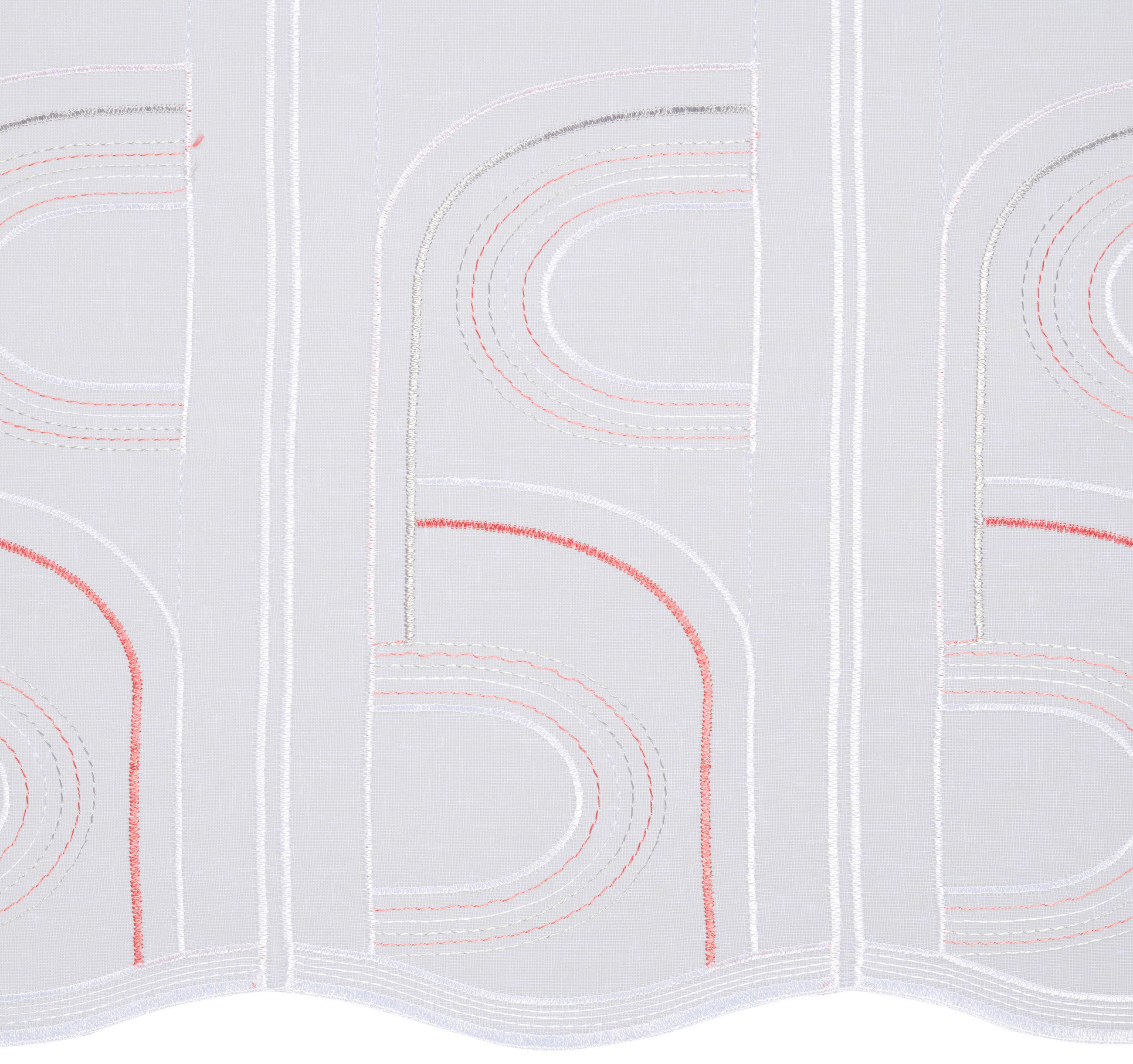 SCHEIBENGARDINE 60 cm   - Rot, KONVENTIONELL, Kunststoff (60cm) - Esposa