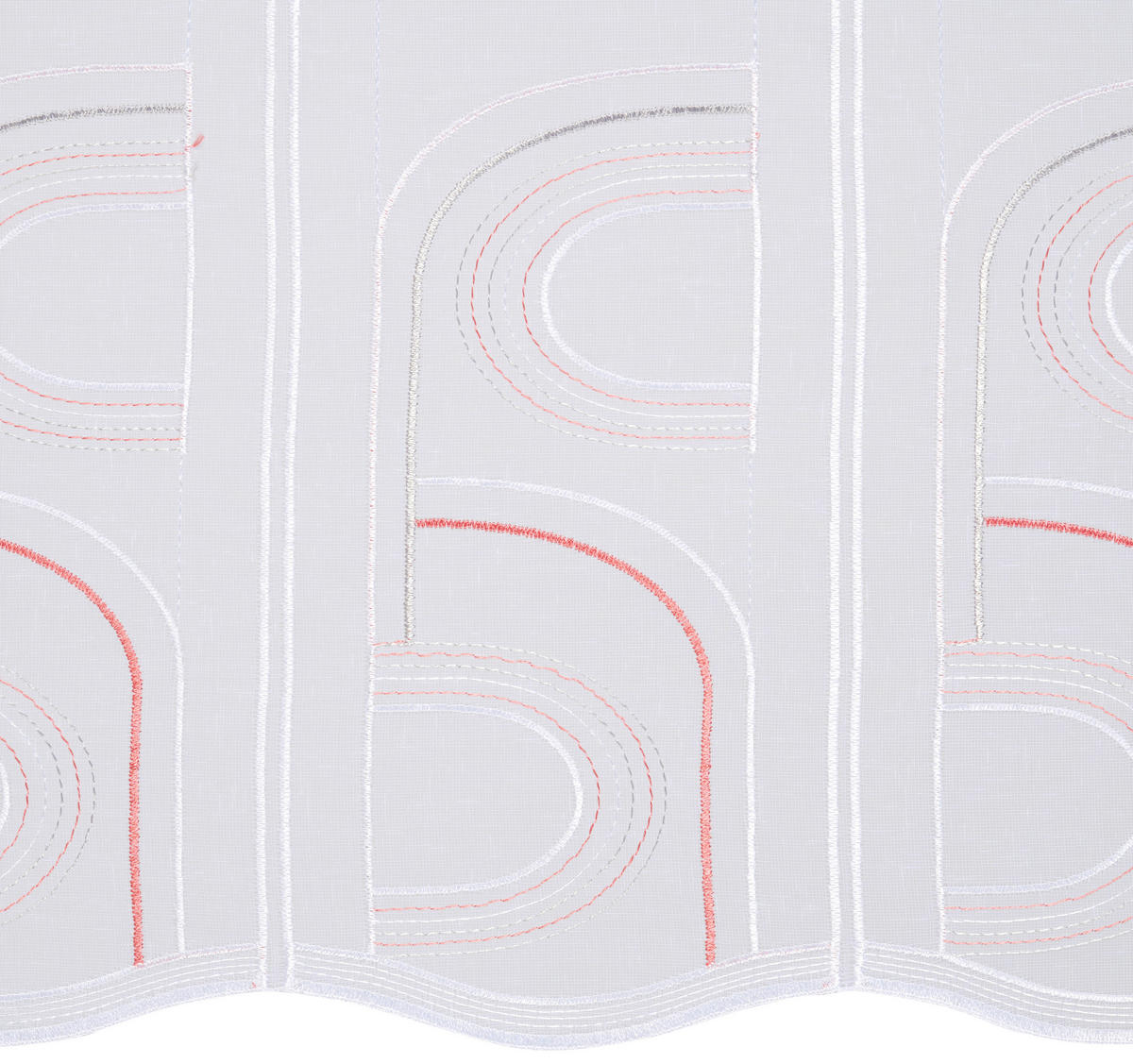 SCHEIBENGARDINE 60 cm   - Rot, KONVENTIONELL, Kunststoff (60cm) - Esposa