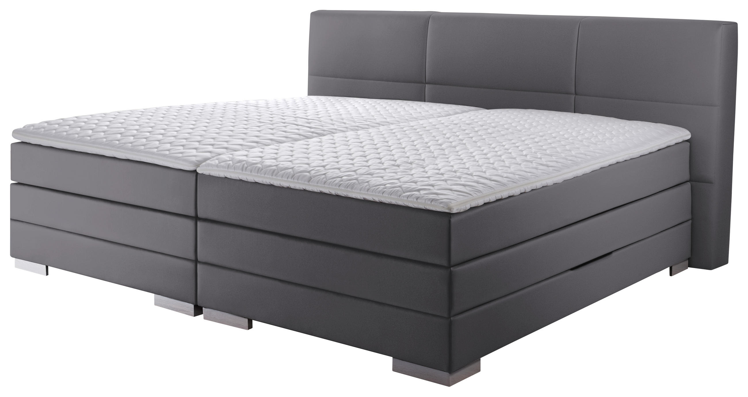 Boxspringbett 'prinz' H3 200/200 cm in Grau