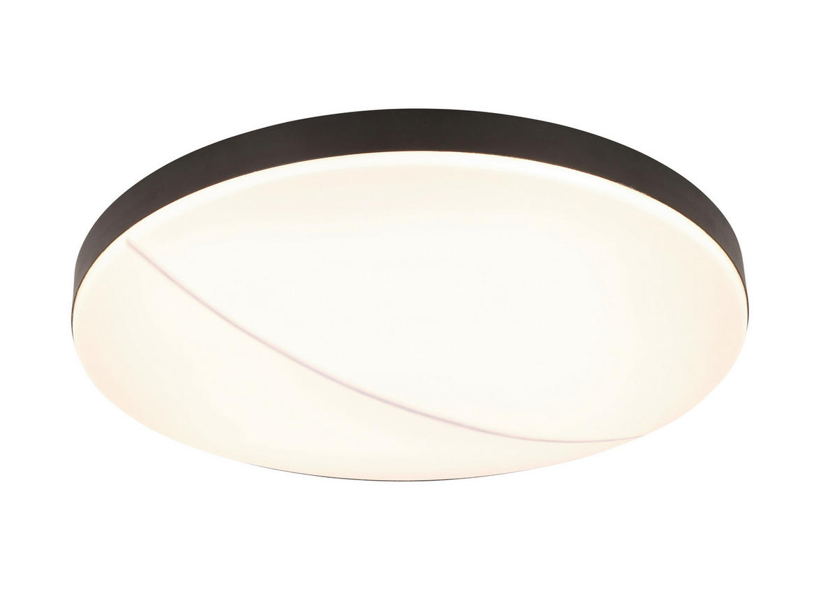 LED MENNYEZETI LÁMPA - fekete, Design, műanyag/fém (45/10,5cm) - Novel