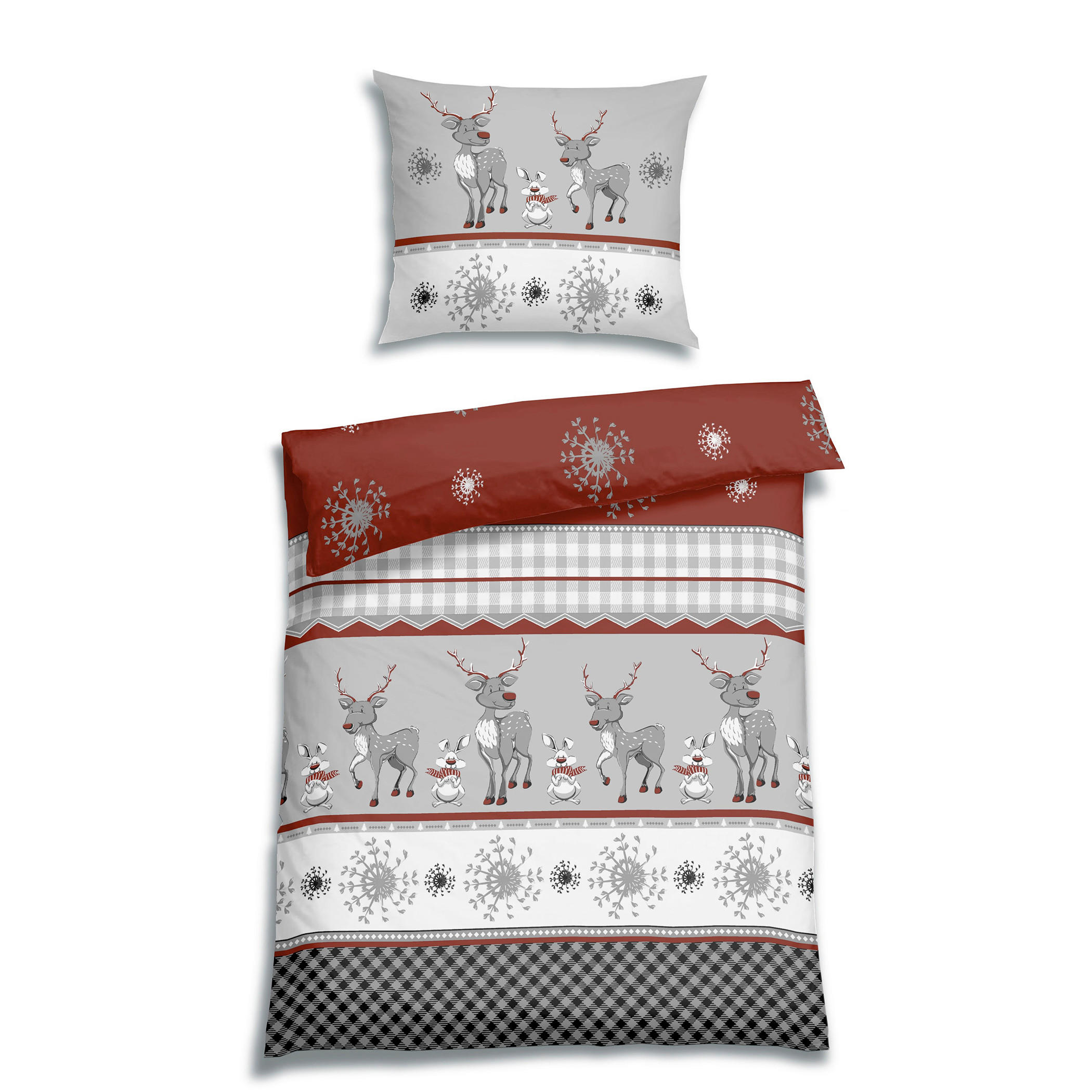 BETTWÄSCHE Flanell 140/200 cm  - Weinrot, Design, Textil (140/200cm) - Florella