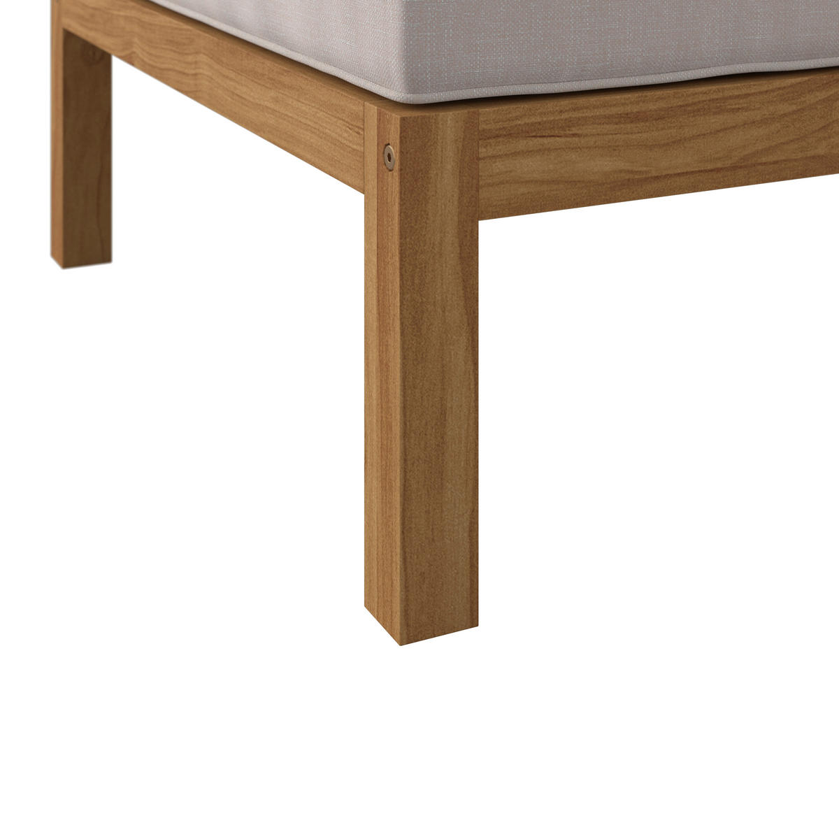 LOUNGEGARNITUR Akazie vollmassiv  - Beige/Naturfarben, MODERN, Holz/Textil (262/78/180cm) - Ambia Garden