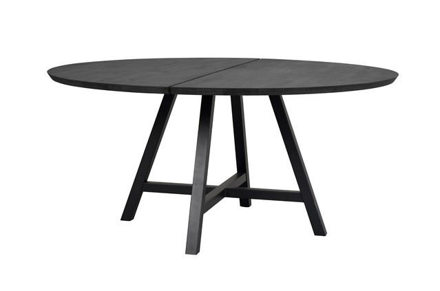 MATBORD in trä 150/150/75 cm - svart, Design, metall/trä (150/150/75cm) - Rowico