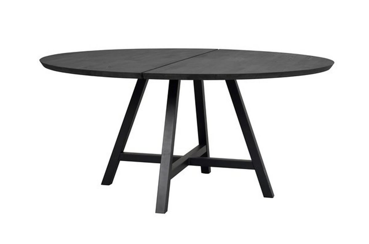 MATBORD i trä 150/150/75 cm   - svart, Design, metall/trä (150/150/75cm) - Rowico
