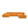WOHNLANDSCHAFT Orange Mikrofaser  - Schwarz/Orange, Design, Kunststoff/Textil (175/359/228cm) - MID.YOU