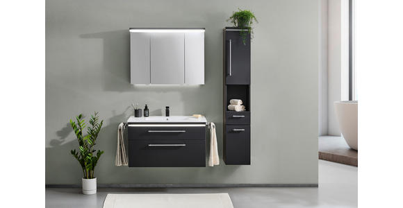BADEZIMMER 3-teilig  in 90 cm  - Chromfarben/Weiß, Basics, Glas/Keramik (90cm) - Novel